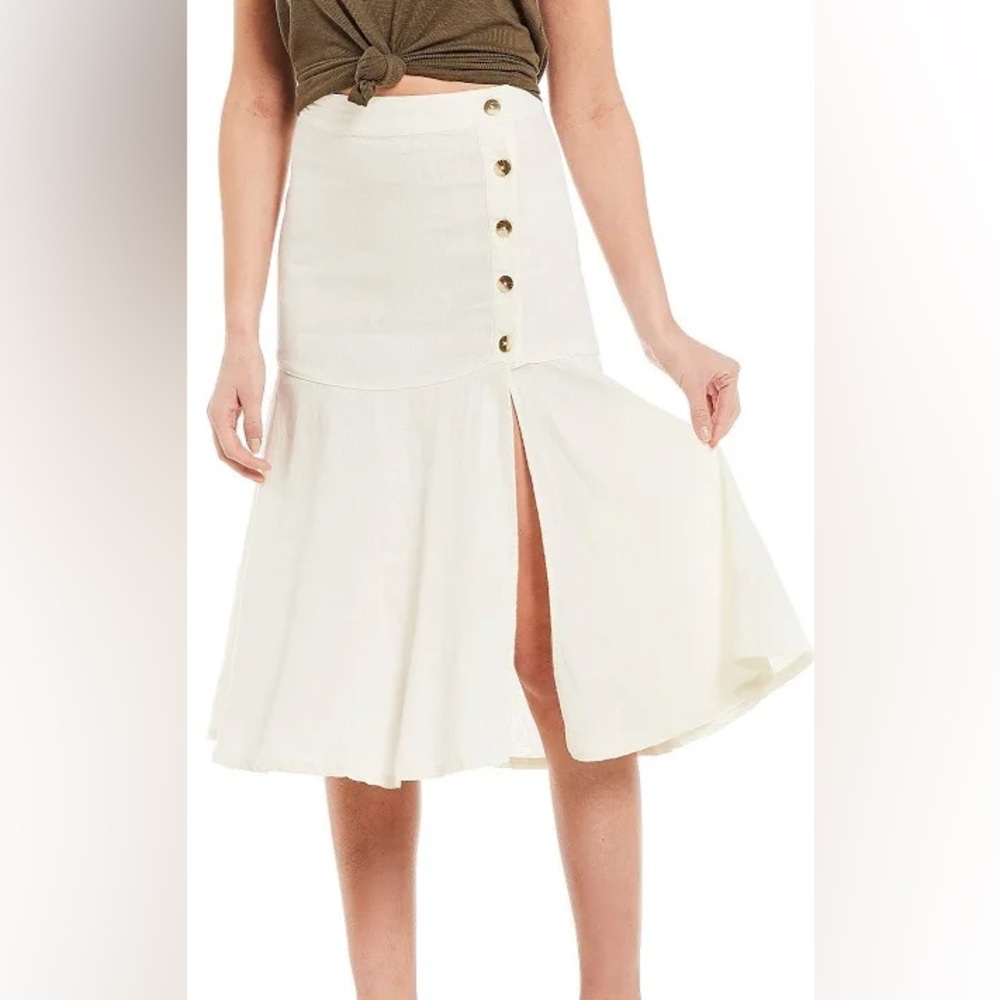 Free People Poppy Flounced Midi Skirt